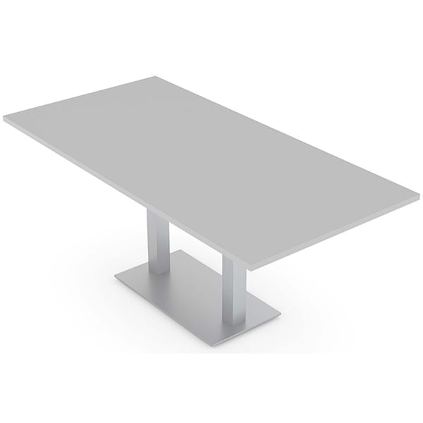 Rectangle 6 Person Conference Room Table, 36" W, 6 ft. L, 29" H, Light Gray